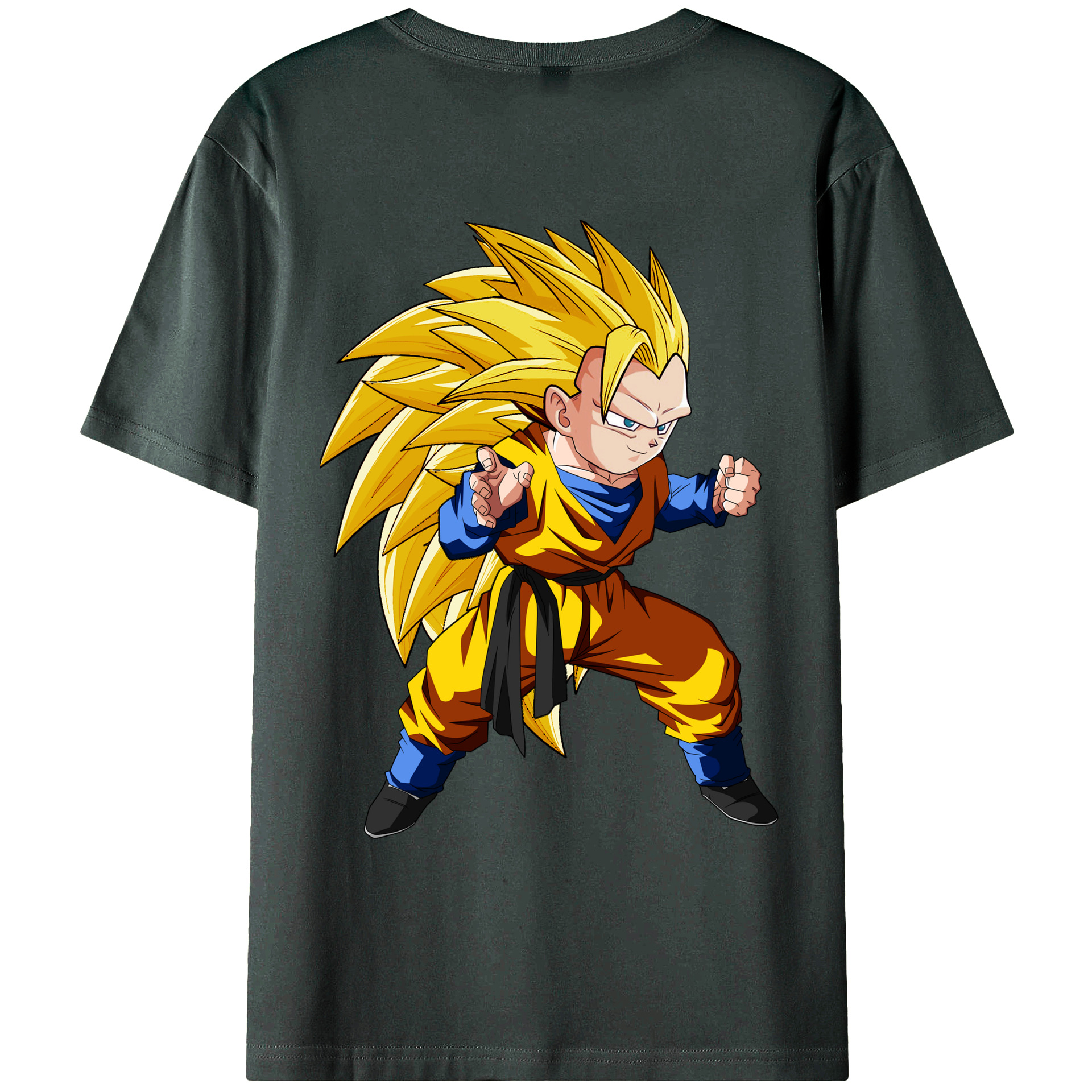 （画像用） ドラゴンボール ベジータ四世（Bejīta Yonsei）DRAGON BALL Vegeta IV 綿100％ メンズ半袖Tシャツ（バックプリント） 通気性